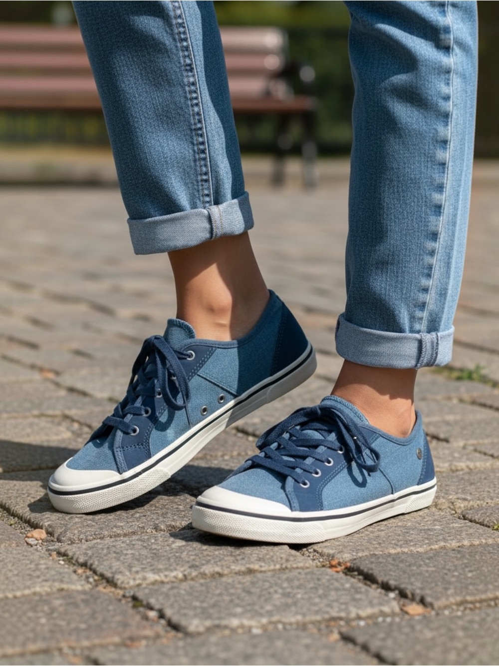 UGG Blue and Cream Sneakers Size 3